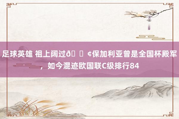 足球英雄 祖上阔过😢保加利亚曾是全国杯殿军，如今混迹欧国联C级排行84